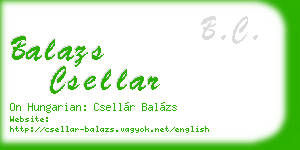balazs csellar business card